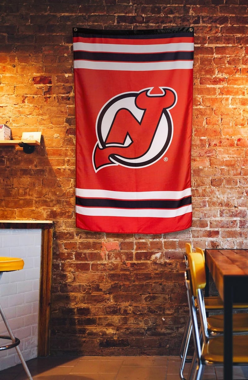 Calhoun NHL Officially Licensed Indoor Team Logo Wall Banner - New Jersey Devils (30" by 50") - Image 2